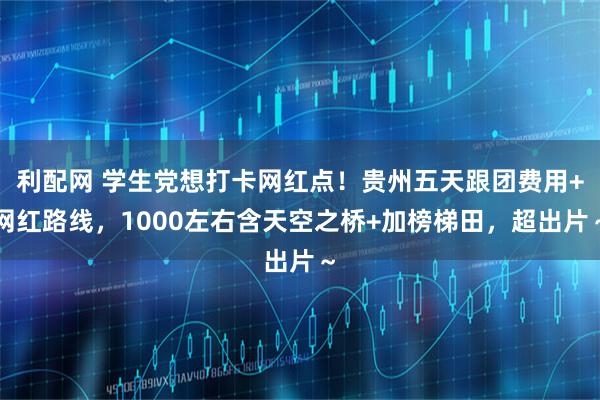 利配网 学生党想打卡网红点！贵州五天跟团费用+网红路线，1000左右含天空之桥+加榜梯田，超出片～